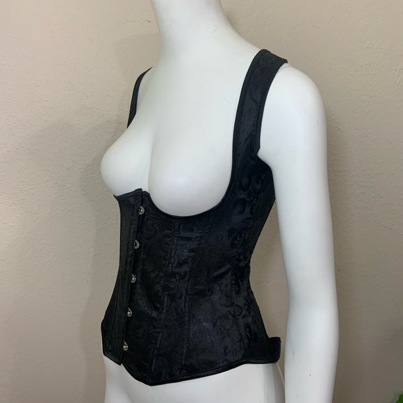 Black Underbust Steampunk Corset New - Picture 10 of 12
